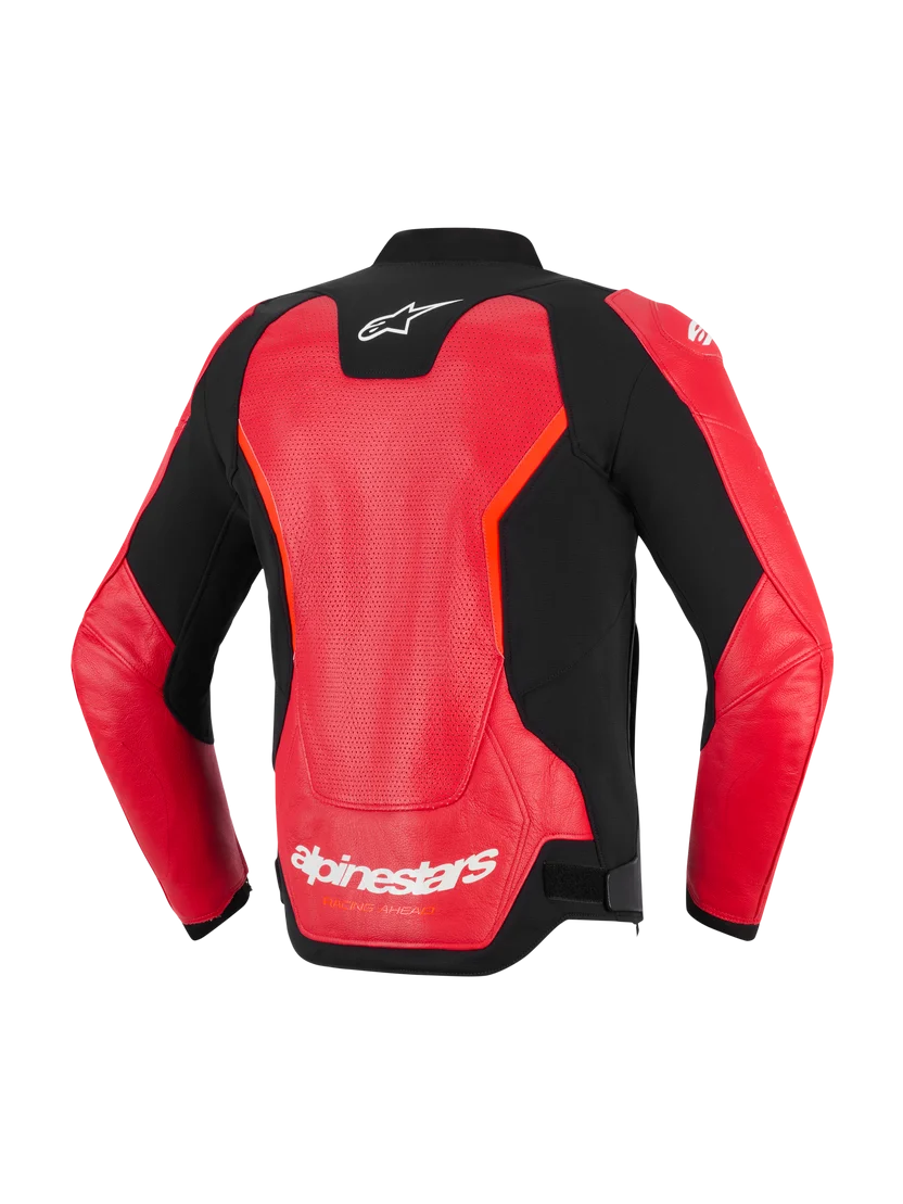 GP Force V2 Air Leather Jacket Red Fluo