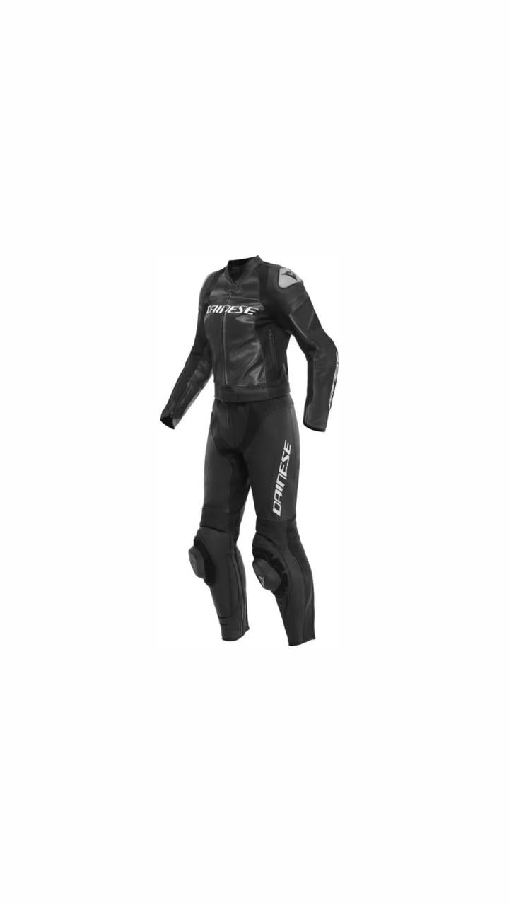 Dainese Mirage Two Piece Ladies Motorcycle Leather Suit black/white