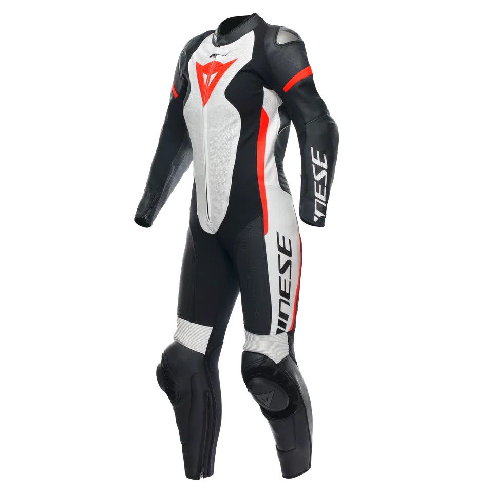 WOMEN'S 1-PIECE MOTORCYCLE PERFORATED LEATHER SUIT