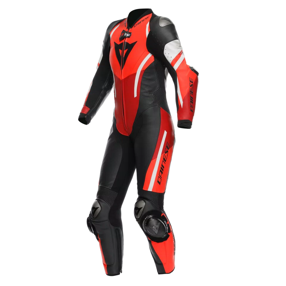 WOMEN'S ONE-PIECE PERFORATED LEATHER MOTORCYCLE SUIT