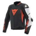 MEN PERFORATED LEATHER MOTORCYCLE JACKET