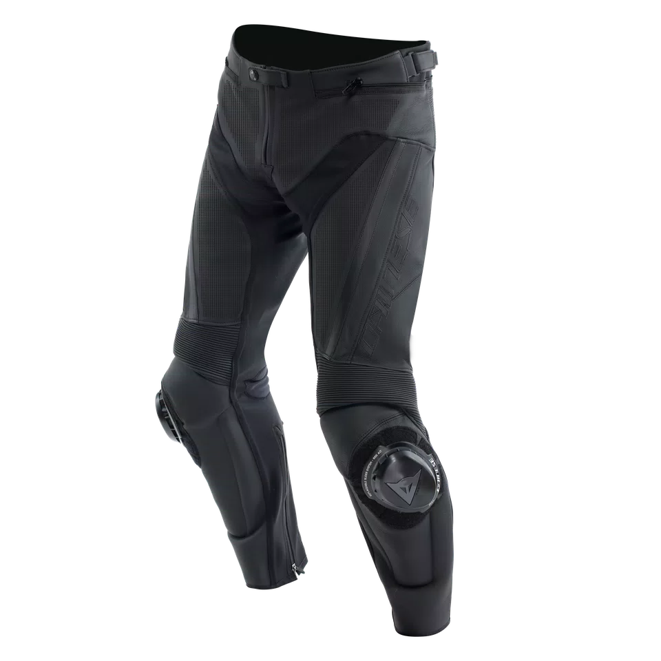 MEN MOTORCYCLE PERFORATED LEATHER PANTS